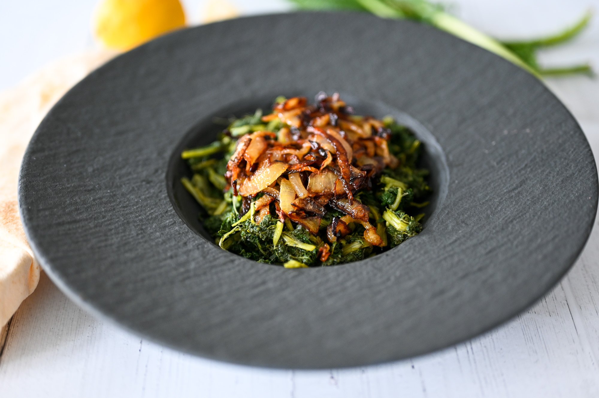 Ingredient Lebanese Hindbeh: Easy Sauteed Greens Mezze